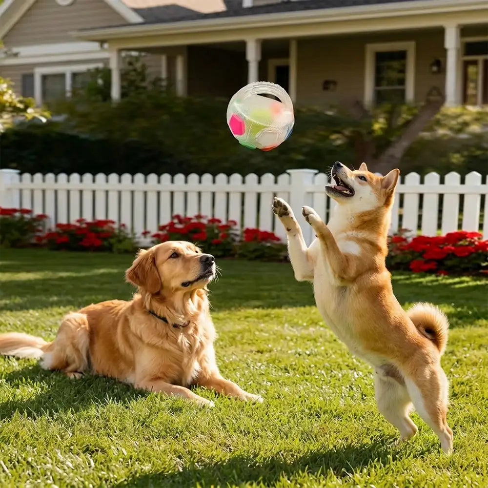 Dog Soccer Ball with Handle Floating Chew Toy
