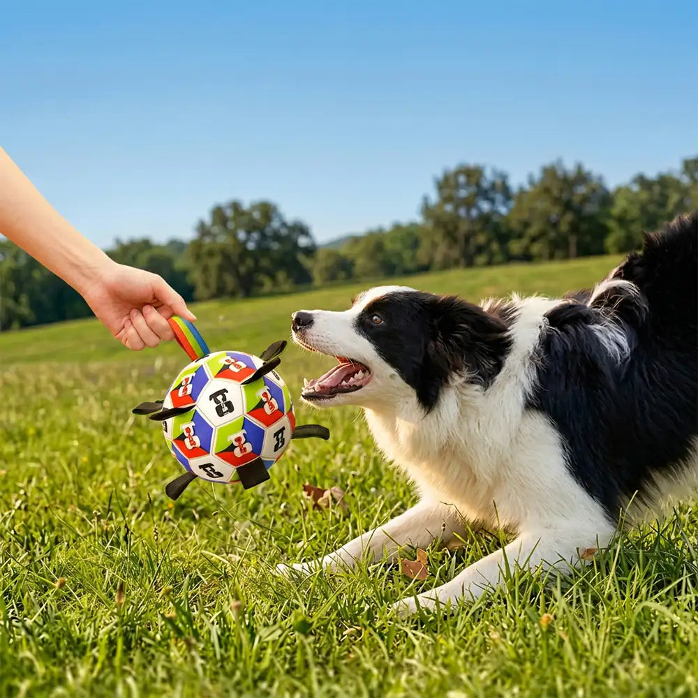 Dog Soccer Ball with Straps Interactive Toy