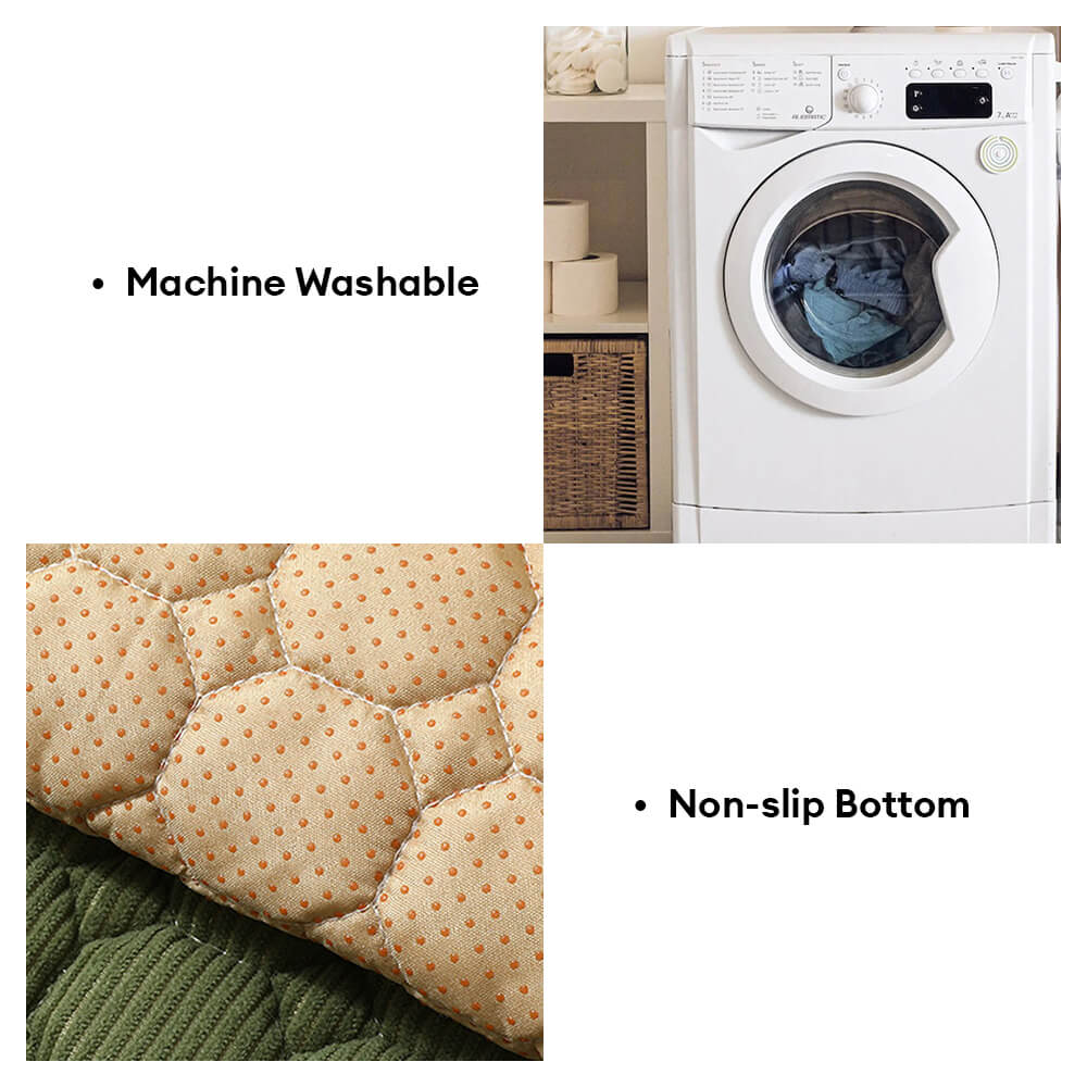 Durable Corduroy Washable Non-Slip Pet Mat