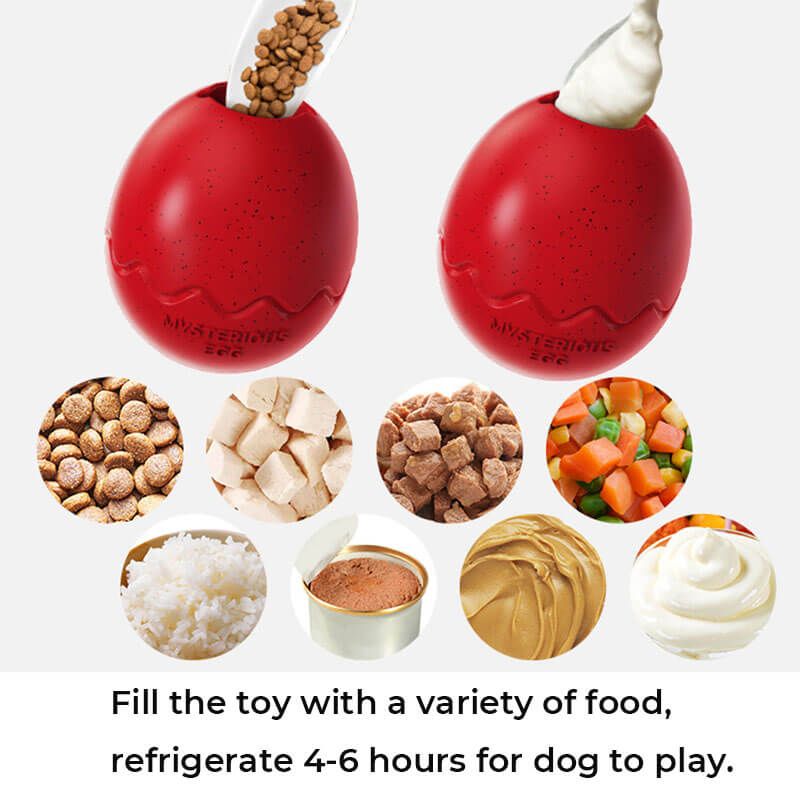Ovo em forma de alimentador lento cão mastigar brinquedos interativos para cães