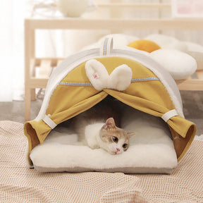 Rabbit Ear Enclosed Cat House Bed