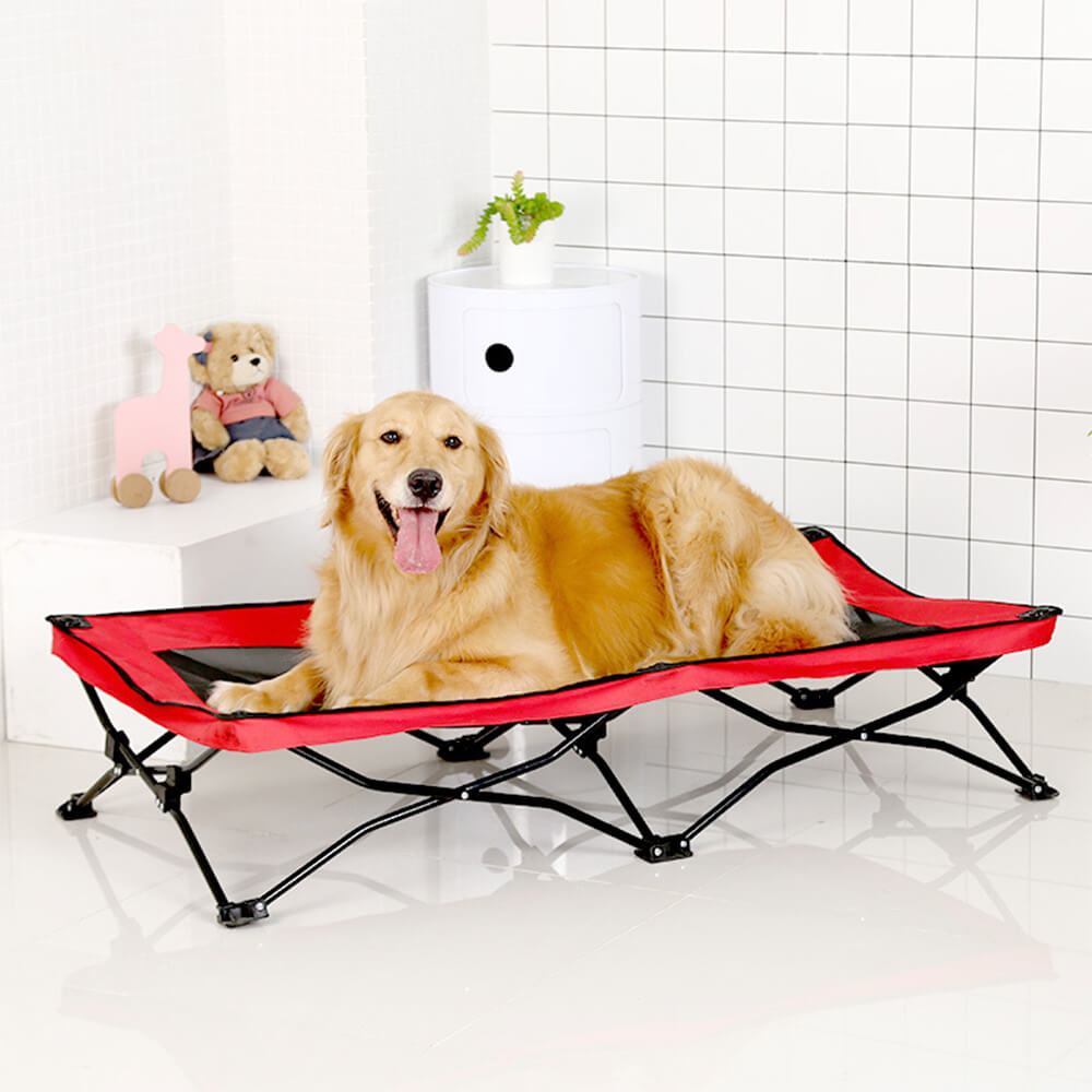 Breathable Moisture-Resistant Foldable Elevated Camping Cot Big Dog Bed