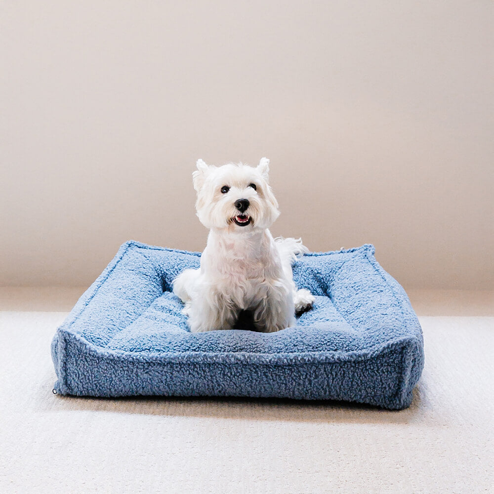 Curved Support Teddy Fabric Waterproof Dog & Cat Bed