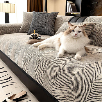 Irregular Tree Pattern Thick Chenille Couch Cover