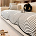 Modern Lines Chenille Artistic Sofa Protector Irregular Couch Cover