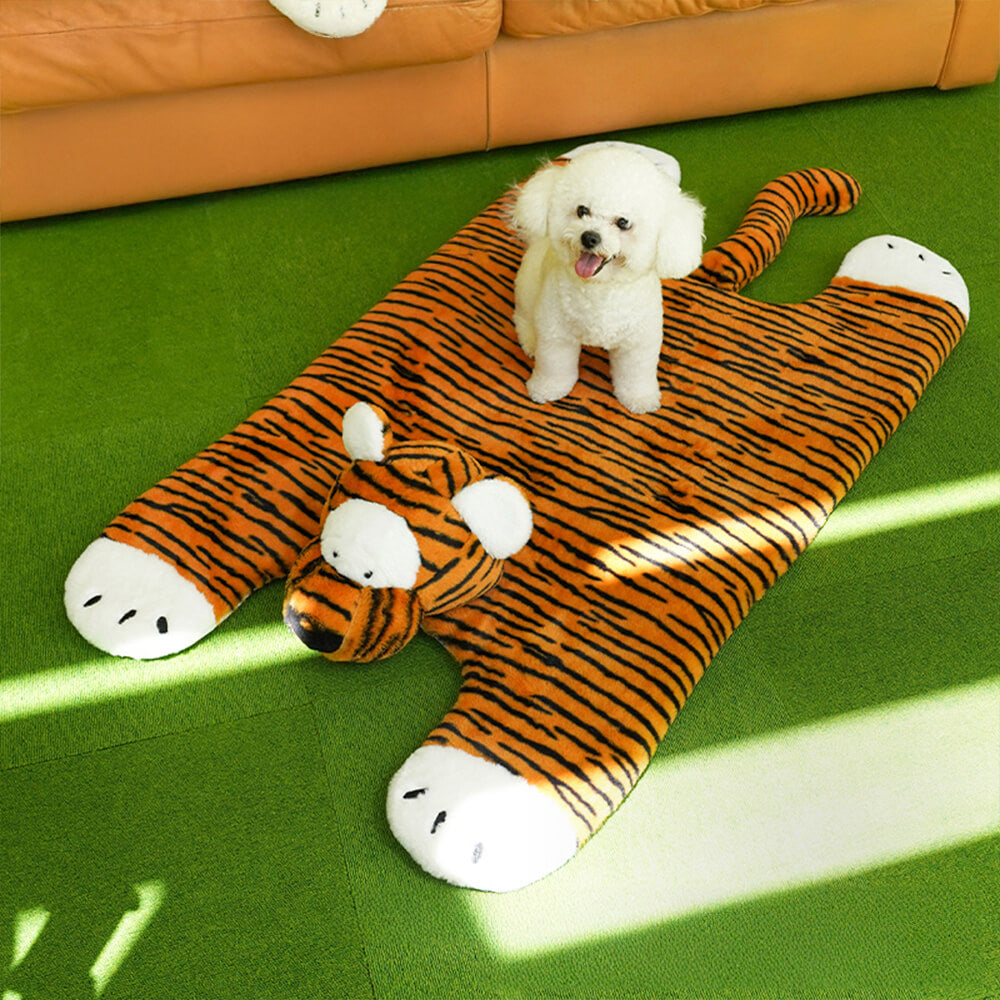 Tiger Stripe Shaped Warm Sleeping Dog & Cat Mat