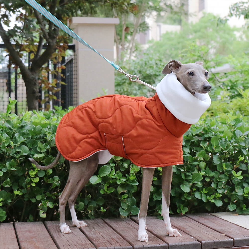 Warm Waterproof Quilted Turtleneck Dog Jacket