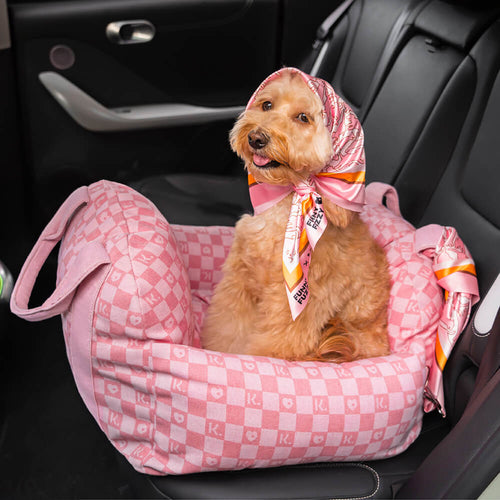 FUNNYFUZZY X Klarna Travel Safety Large Dog Car Seat Bed FunnyFuzzy