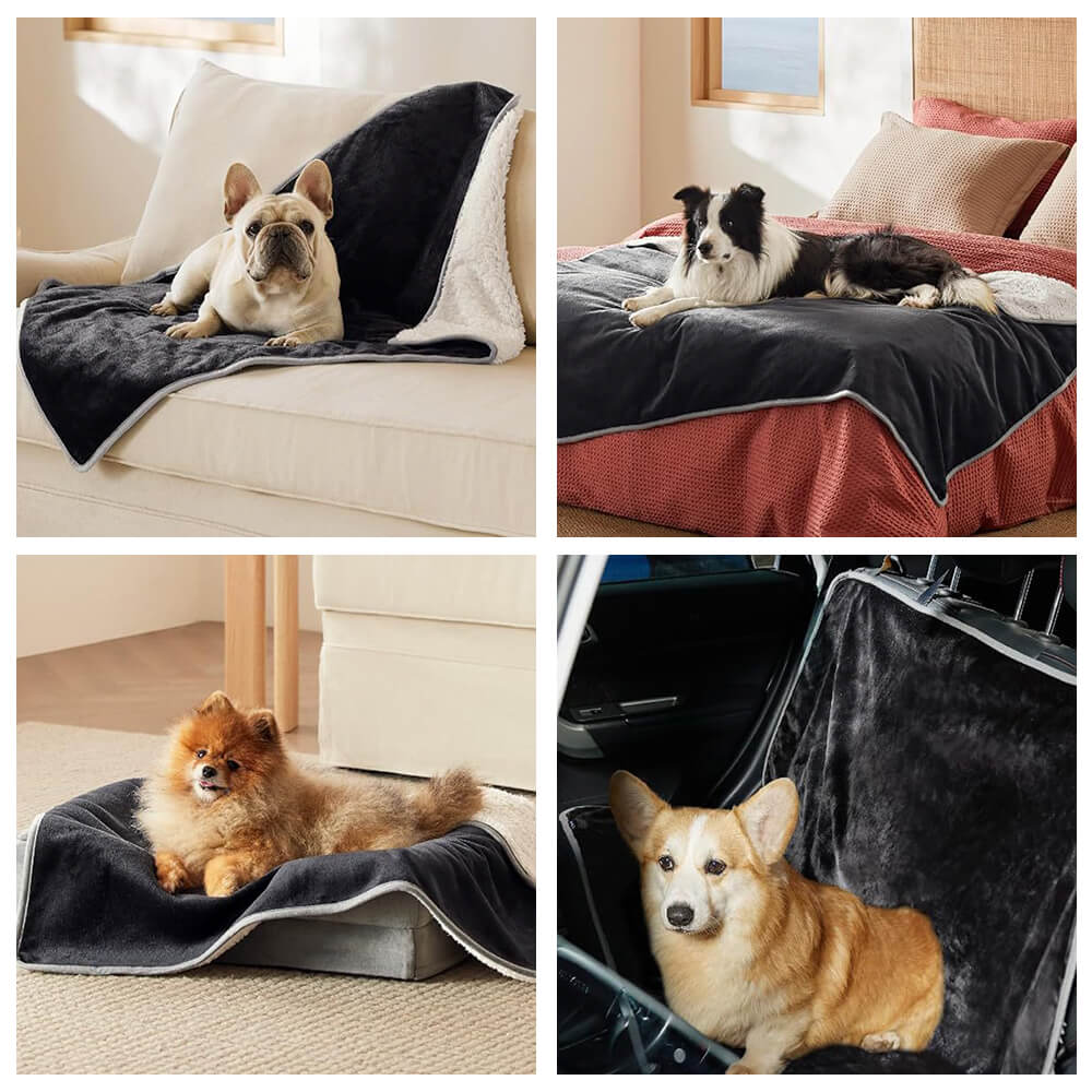 Cozy & Protective Throw Reversible Fleece Pet Blanket
