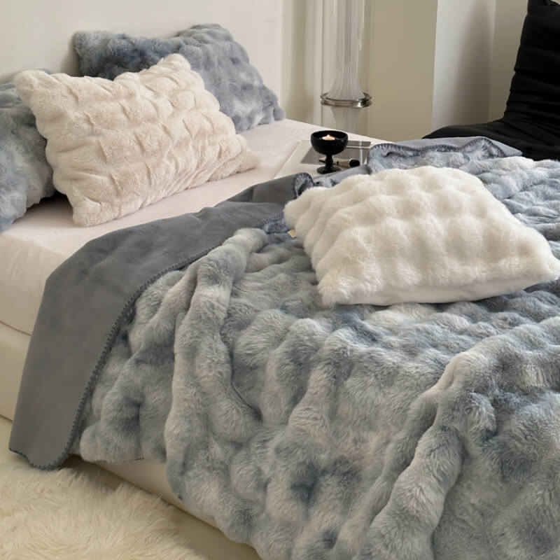 Faux Fur Luxury Thick Plush Pet Throw Blanket Human Blanket