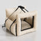 Faux Leather Waterproof Expandable Dog Car Seat Bed with Visible Mesh Window