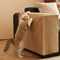 Faux Sisal Scratch-Resistant Sofa Armrest Protector Cover for Cats