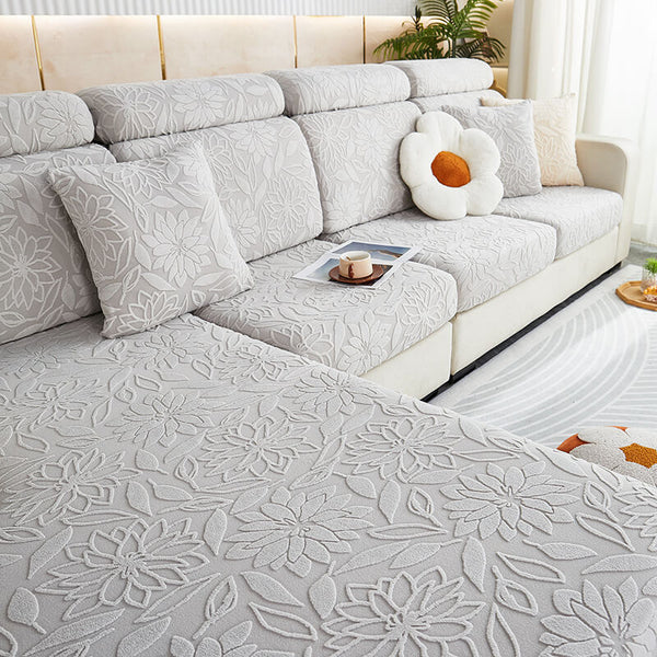 Cubierta del sofá del sofá de la envoltura del terciopelo floral