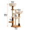 Flower Multi-Level Cat Climbing Frame Scratching Post Cat Tree with Space Capsule