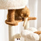 Flower Multi-Level Cat Climbing Frame Scratching Post Cat Tree with Space Capsule