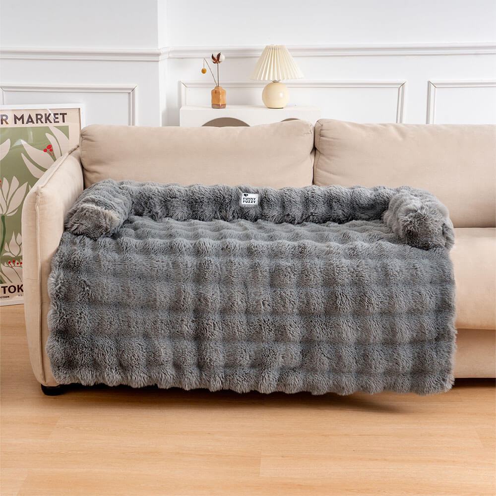 Fofo Fuzzy Calmante Cachorro Cama Sofá Protetor Tapete Para Animais De Estimação