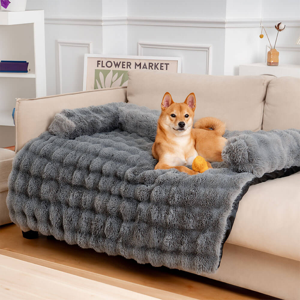 Fofo Fuzzy Calmante Cachorro Cama Sofá Protetor Tapete Para Animais De Estimação