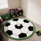 Football-Shaped Plush Scratch-Resistant Non-Slip Rug