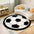 Football-Shaped Plush Scratch-Resistant Non-Slip Rug