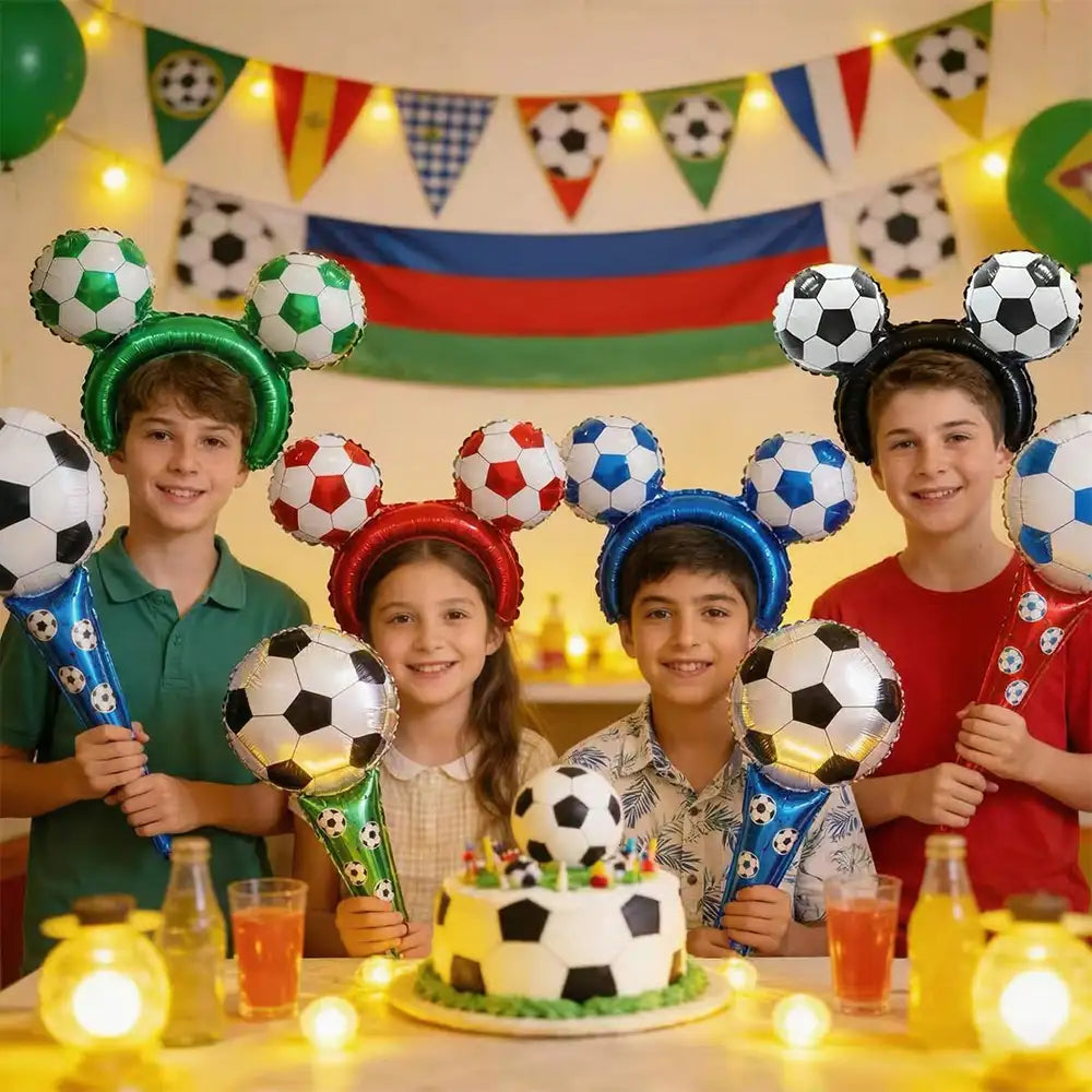 Football Boom Cheering Sticks Balloon Hair Hoop Inflatable Toy