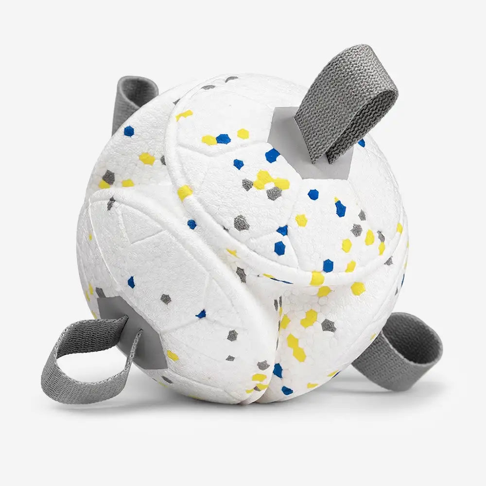 Football Floating Dog Toy with Straps