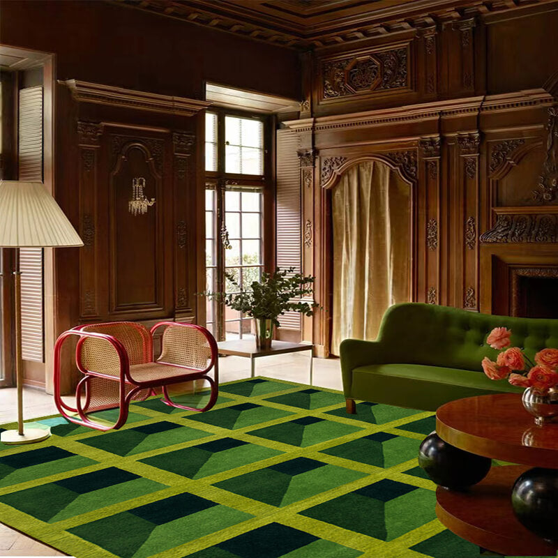 French-Inspired Vintage Living Room Rug Non-slip Carpet