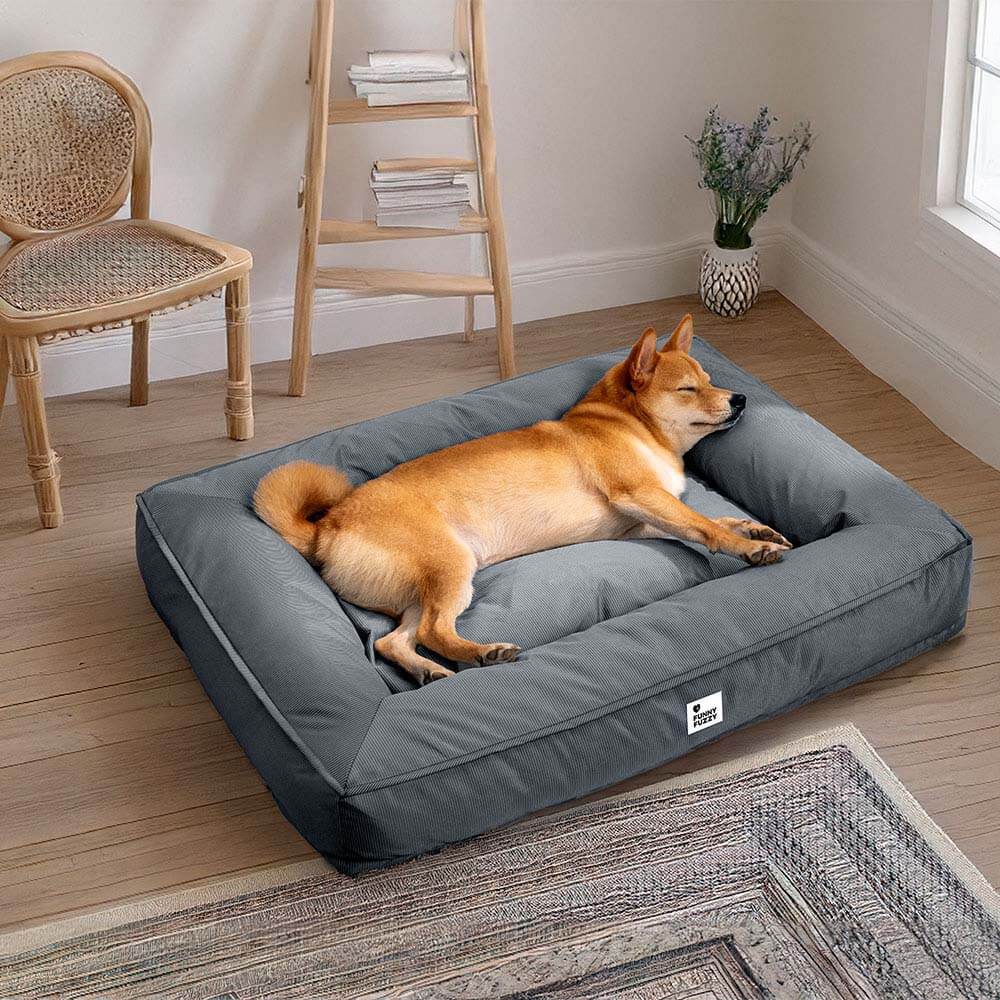 Cama para perros grande impermeable con soporte envolvente totalmente ortopédico