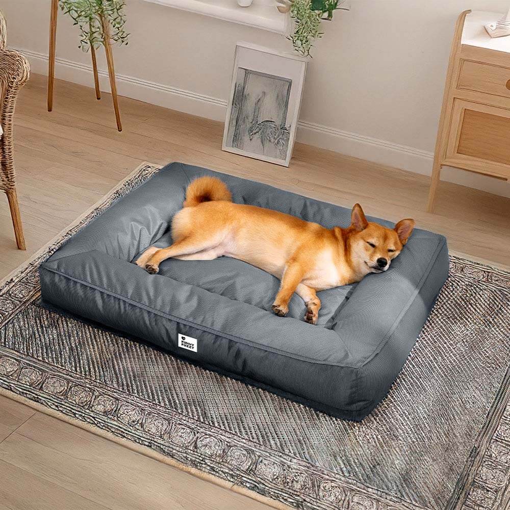 Cama para perros grande impermeable con soporte envolvente totalmente ortopédico