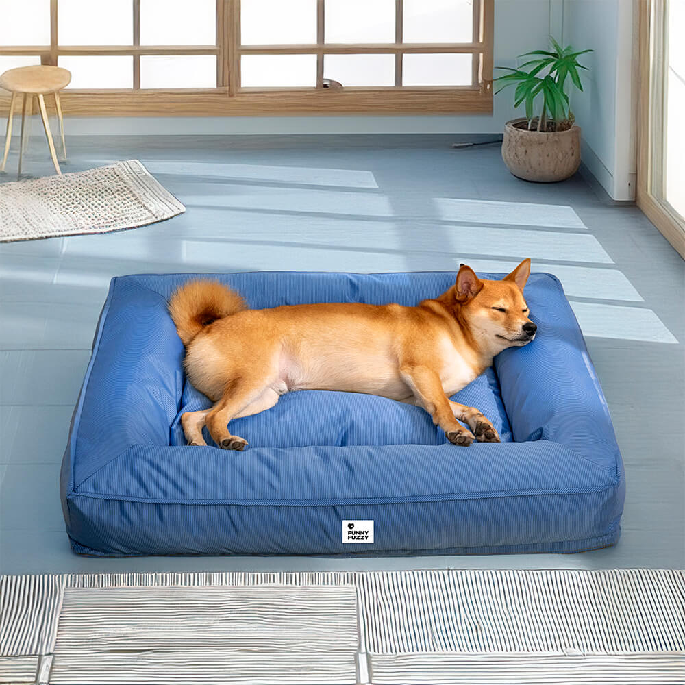 Cama para perros grande impermeable con soporte envolvente totalmente ortopédico