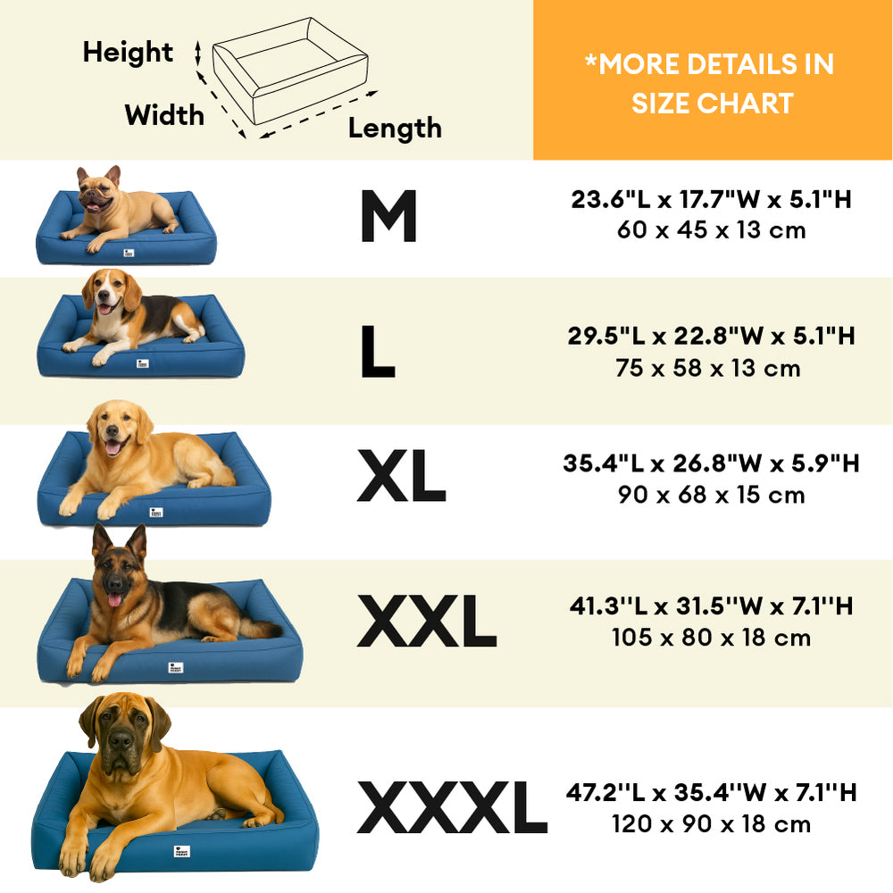 Fully Orthopedic Waterproof Dog Bed - Ultimate Comfort for Large Dogs ...