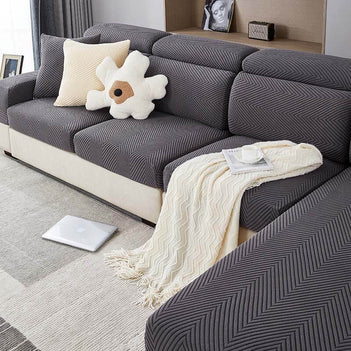 Cubierta de sofá de espiga totalmente envuelta