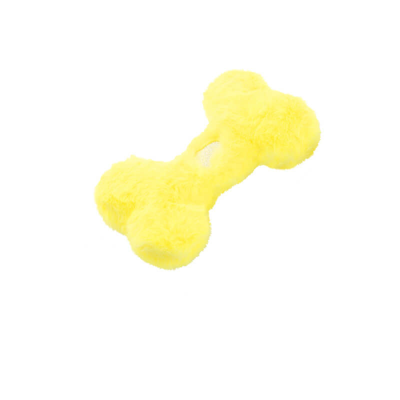 Juguete masticable para perros de juguete de peluche chirriante de hueso divertido