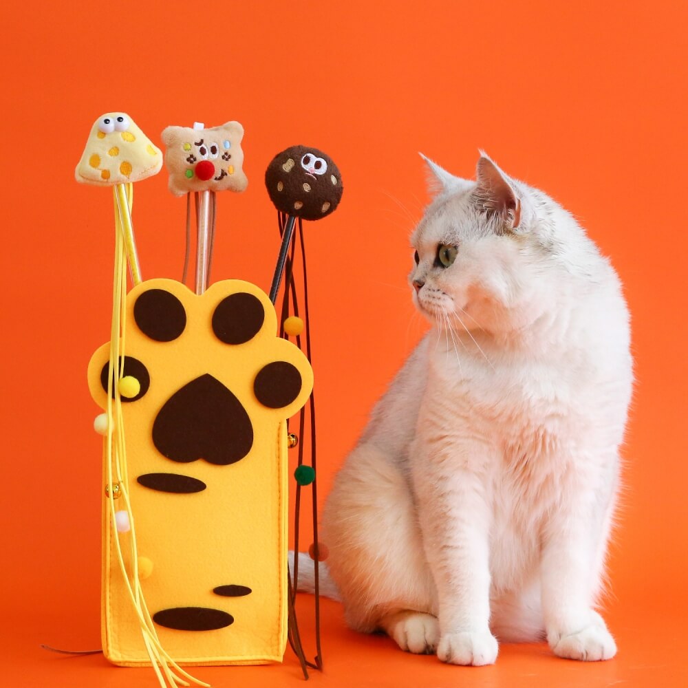 Lustiges Cookie Cat Teaser Stick Set