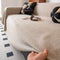 Breathable Woven Linen-Look Scratch-Resistant Throw Couch Cover