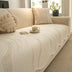 Cool Touch Ice Silk Minimalist Style with Braided Edge Couch Cover