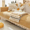 Boho Corduroy Durable Sofa Protector Couch Cover with Tassels