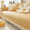 Boho Corduroy Durable Sofa Protector Couch Cover with Tassels