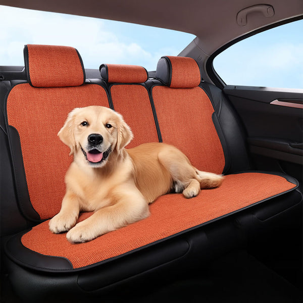 Premium Cotton Blend Breathable Anti-Slip Car Seat Cover Full Set