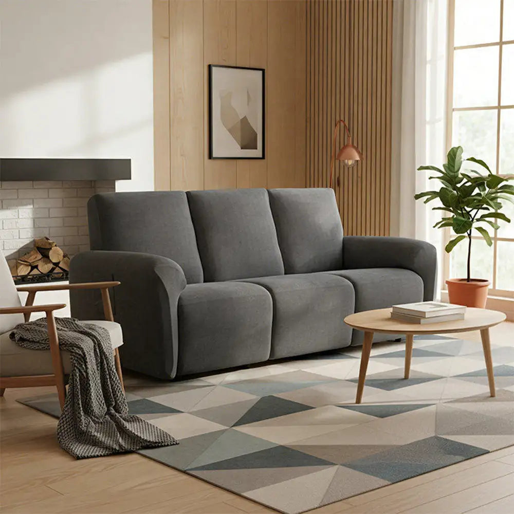 Chenille Herringbone Elastic Full-Coverage Recliner Couch Cover