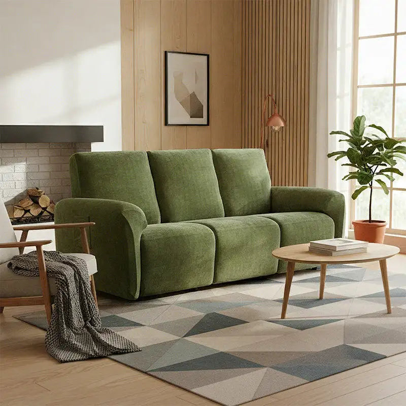 Chenille Herringbone Elastic Full-Coverage Recliner Couch Cover