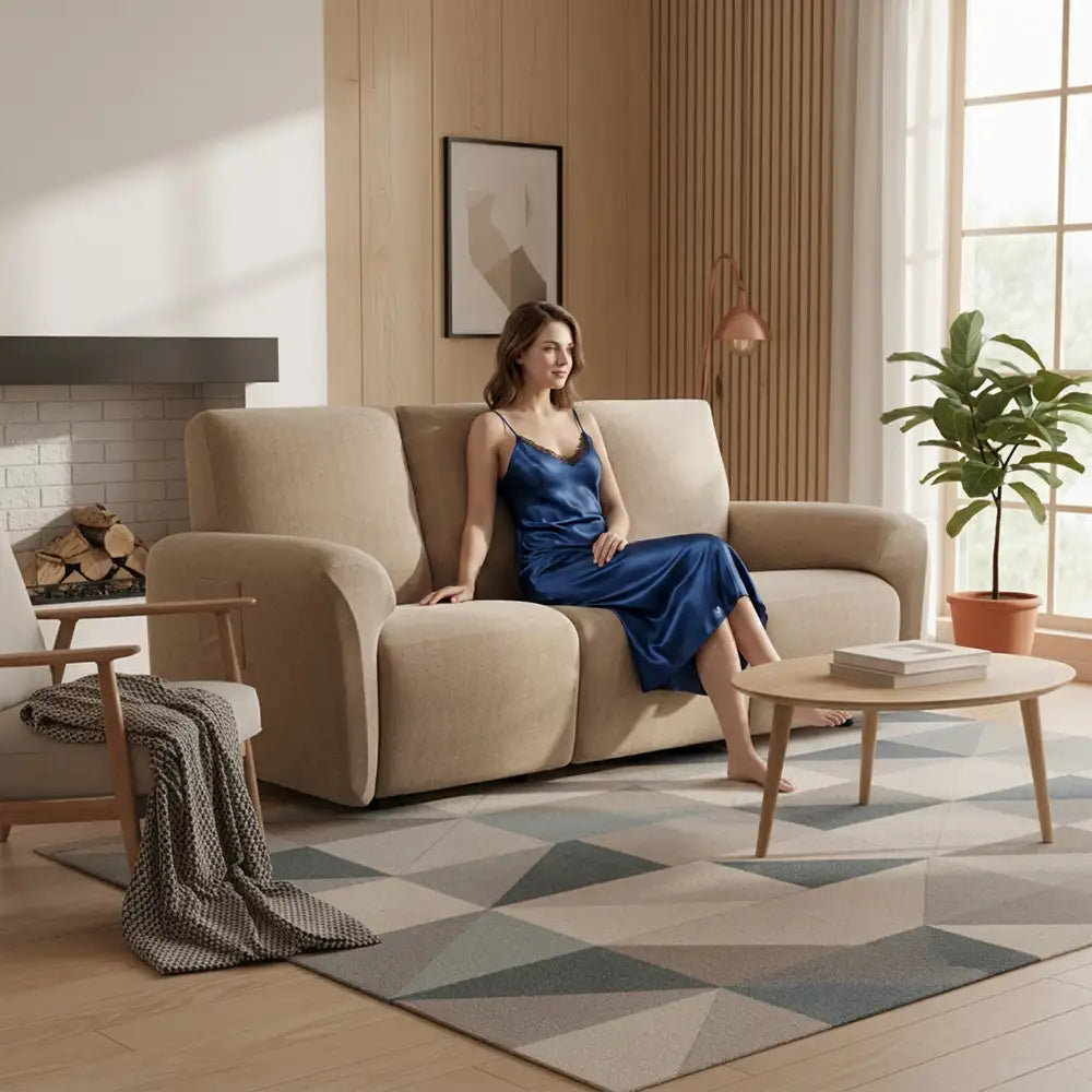 Chenille Herringbone Elastic Full-Coverage Recliner Couch Cover