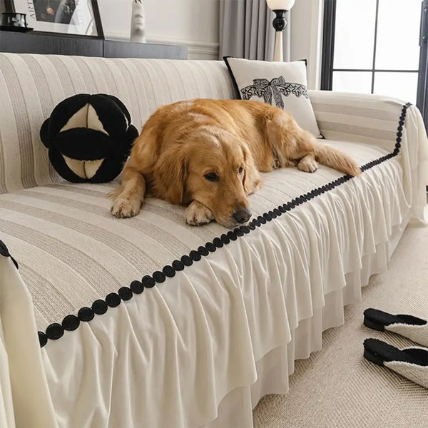 Chenille Scratch-resistant Pet-friendly Sofa Protector Non-slip Couch Cover