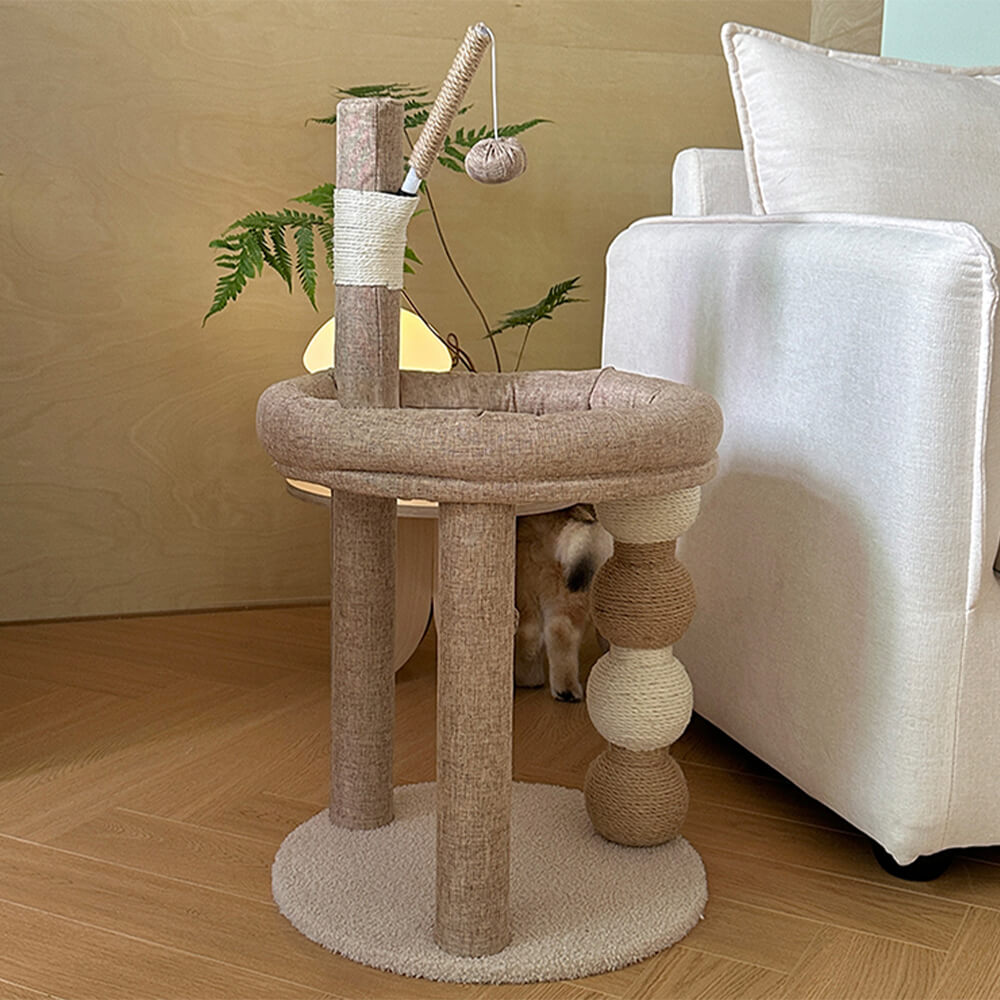 Eco-Friendly Natural Sisal Cat Scratching Post & Climbing Tower Cat Tree