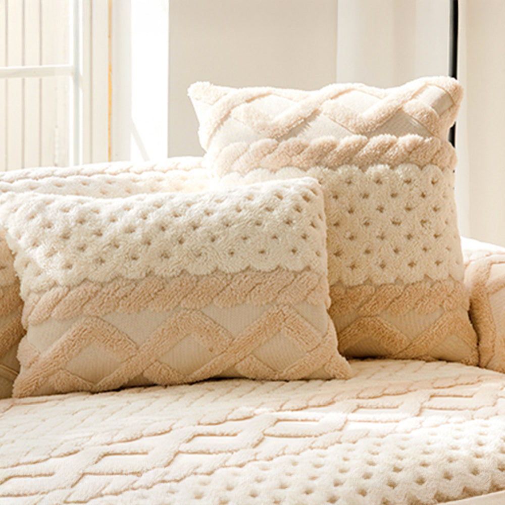 Chenille Art Corrugated Breatable No-Slip Couch Cover Coach