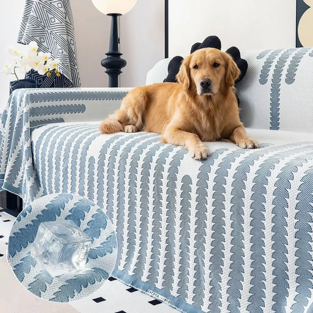 Cooling Ice Silk Breathable Heat-Absorbing Sofa Blanket Washable Couch Cover