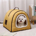 Cozy Enclosed Water-Repellent Washable Cat Cave Deep Sleep Dog Bed
