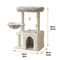 Cozy Fluffy One-Piece Climbing Frame Cat Scratching Cat Tree with Condo
