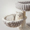 Cozy Fluffy One-Piece Climbing Frame Cat Scratching Cat Tree with Condo