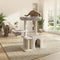 Cozy Fluffy One-Piece Climbing Frame Cat Scratching Cat Tree with Condo