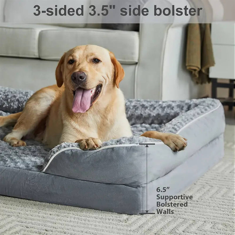 Picture of Detachable Waterproof Full Surround Support Orthopedic Dog Bed - FUNNYFUZZY